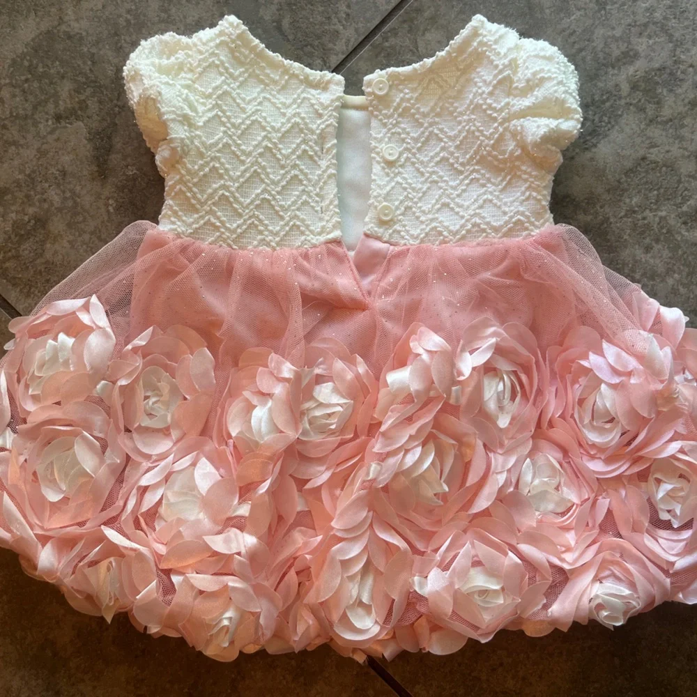 Nannette Pink Floral Baby Dress
